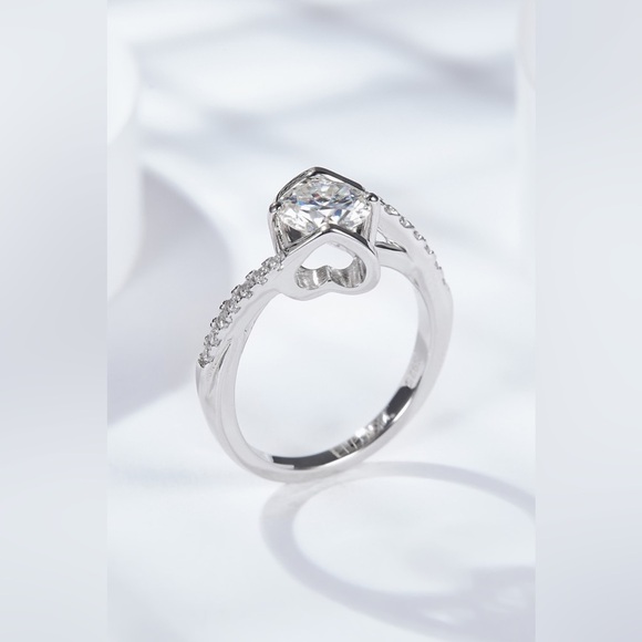 Limitless Love Platinum-Plated Moissanite Ring - Picture 3 of 4